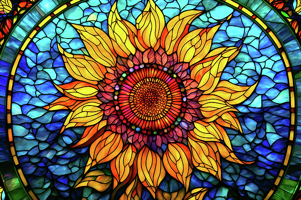 New artwork for sale! - 'Sunflower - Stained Glass' - fineartamerica.com/featured/sunfl… @fineartamerica