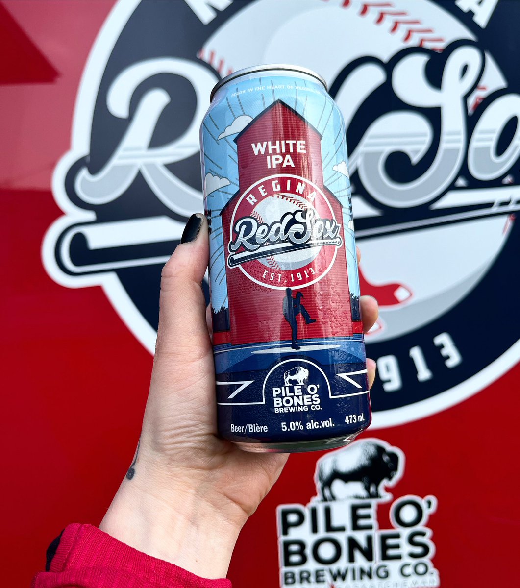 ⚾️ Visit the newest member of our team at our new craft beer window at the ballpark. These Tallboys proudly brewed for us by our partners at <a href="/pileobonesbrews/">Pile O' Bones Brewing Company</a> 🍻 

Game starts at 7:05! 

#yqrbeer #wcbl #baseball #reginaredsox