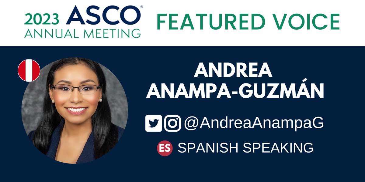 I am honored to be an #ASCO23 featured voice! I am happy to represent Peru 🇵🇪 I will be tweeting about #OncMedEd, Global Oncology, and #Survivorship in English and Spanish

#SurvOnc  #HemOnc #GlobOnc #HOFellows @RoswellPark @UNMSM_ @MedicinaUNMSM #FutureMedRes #GlobalOnc