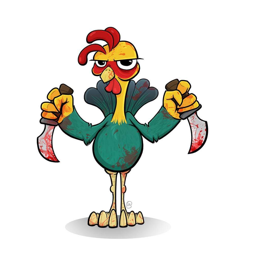 Shamaz084's tweet photo. Been a while since I've drawn some of my own stuff. Something simple with the time I had. A stabby cock-a-doo. 
#artistatwork #makecoolstuff #doodle #Photoshop https://t.co/0MKmLfBhjZ