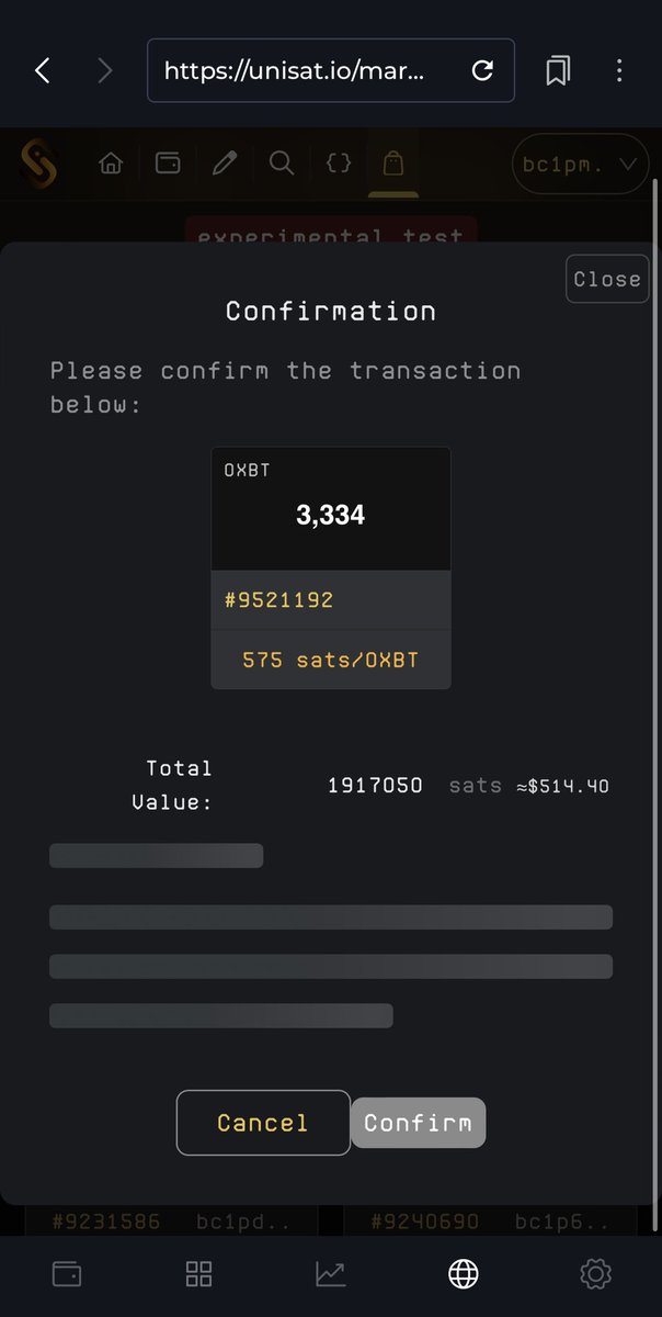 Click buy.  Confirm.  
If choosing payment sent via invoice, copy exact BTC amount into payment address.  Ensure receive address” is bc1p.  Right now gas is volatile so custom add some juice according to affordability. “High” often not enough if contested.