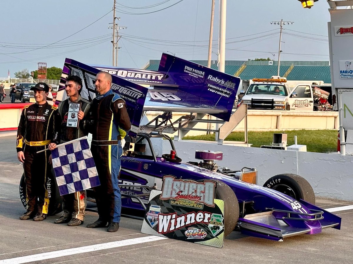 perryracing20's tweet photo. On the podium with a p3 coming from 6th on opening night @OswegoSpeedway  🏁 https://t.co/G4ZInXcaGS