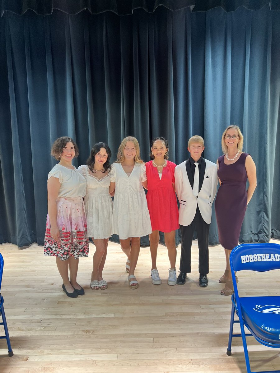 So proud of the <a href="/HhdsSchools/">Horseheads Schools</a> MS National Junior Honor Society officers. They have worked so hard to plan this ceremony and welcome new members. They are the leaders of tomorrow!