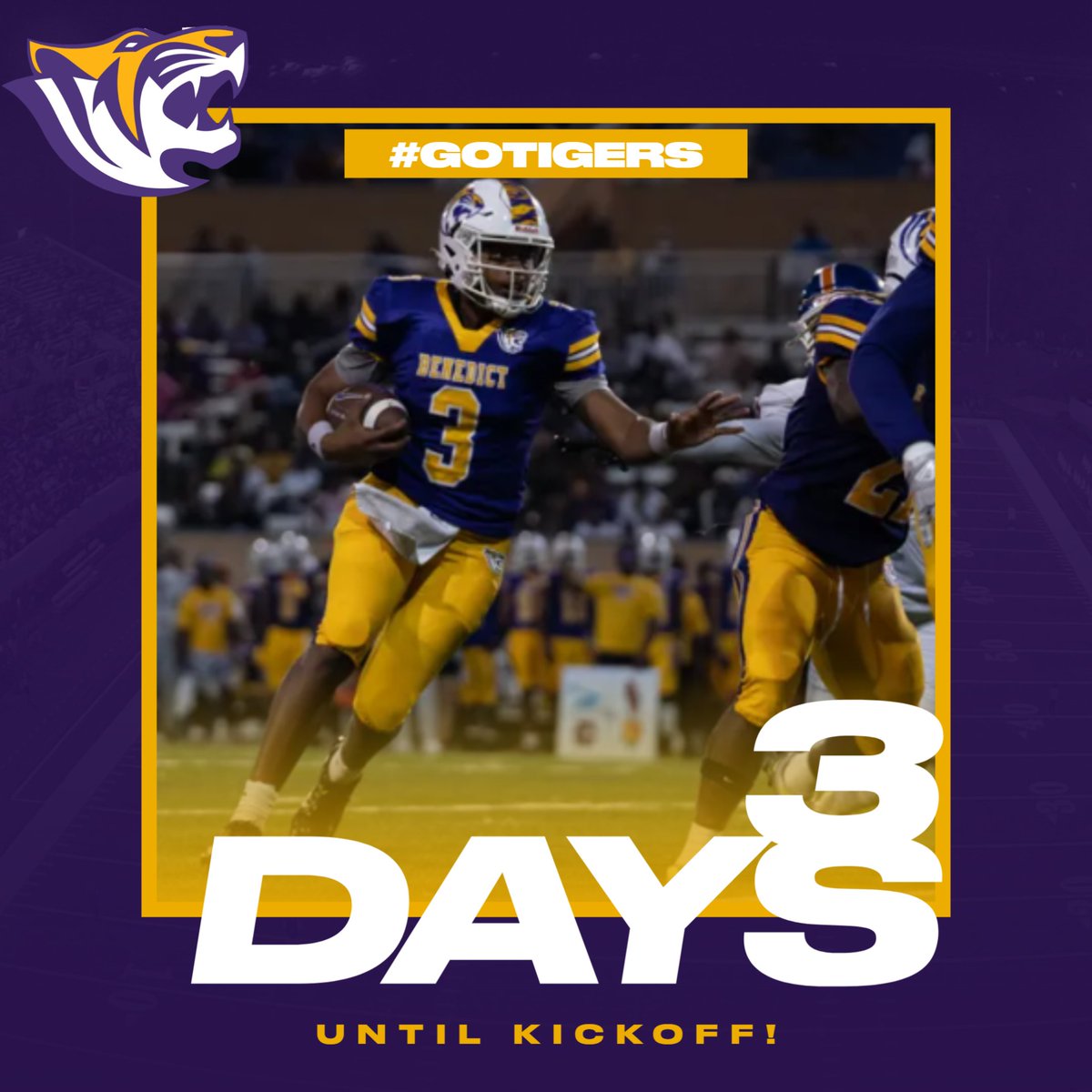 CoachJOdaffer's tweet photo. Go Tigers!

Countdown to BC Football (3) Days until Kickoff!
*#3 QB John Lampley
*BC FB Alum (Kennesaw, GA)

Join us in The Jungle on September 2nd at 6pm for the Carolinas Classic!

@BenedictEDU @benedict_tigers

#CountdownToCFB #ColaBuilt #CWCW #DigDeep #PayTheFEE https://t.co/7cbE9GNvK7