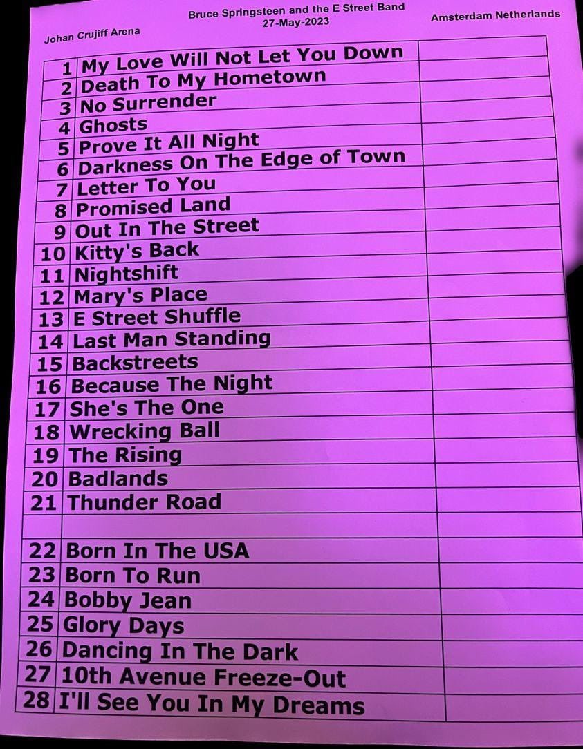 reneleenders's tweet image. This was Amsterdam night 2 @SpringNuts_ #springsteen2023