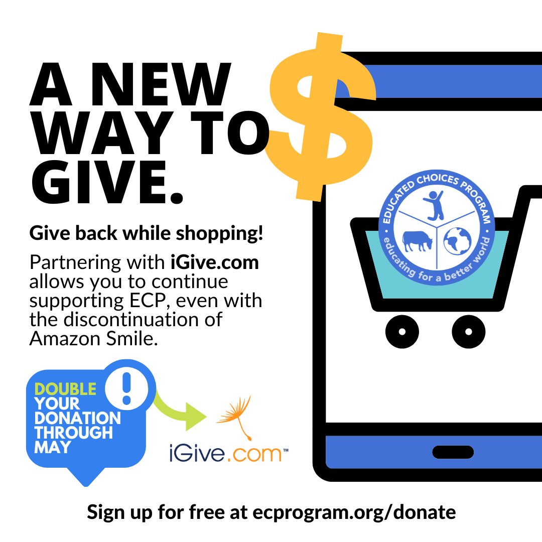 You can now donate to our organization at NO EXTRA COST! 🛒🤝🌎 Not only that, but for the remainder of May, all donations made through @iGiveDoYou will be doubled! 👀🗓 Join us in shopping with purpose!  🌱 igive.com/welcome/lp15/w…