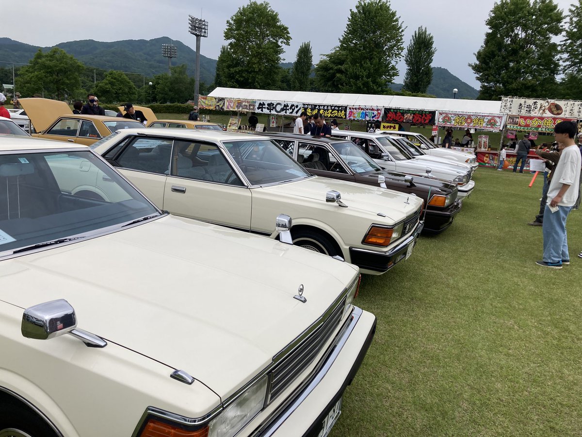 pgc10gtr's tweet photo. 今年もきました。
西会津なつかしcarショー

#西会津なつかしcarショー
#グロリア430
#280E
#Brougham https://t.co/rD1AQziad2