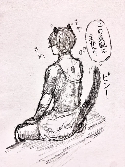 昨日の鍵にあげたらくがきの一部、自給自足として好きすぎるからこっちにも載せる🤦‍♀️💦バリバリ夢ツイだし猫化してる⚠️ 