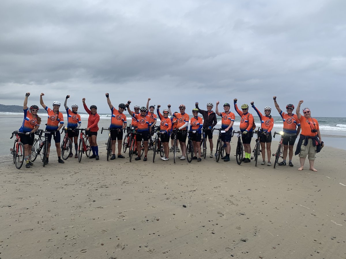 FCBA's tweet photo. Mountains, Seas, and Bikes, oh my! 
Riders started their 10- week cross country journey this morning by dipping the back wheels of their bikes into the Pacific Ocean!
📍La Jolla, CA to Ramona, CA https://t.co/AHN4rg5oPK
