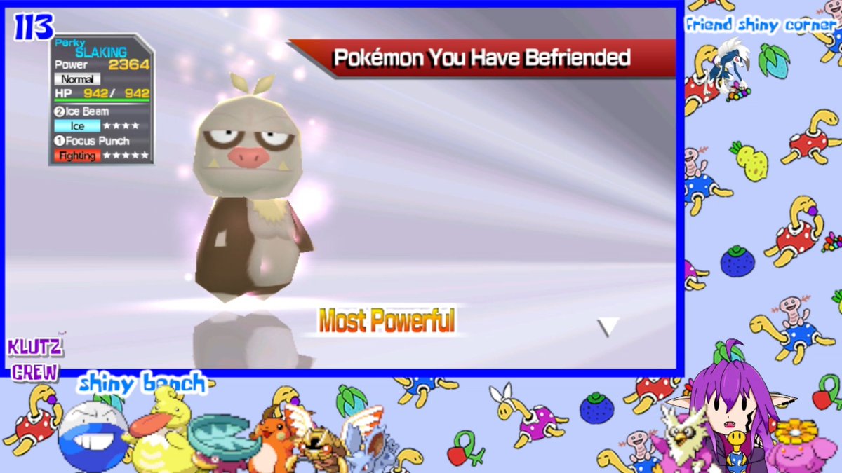 MlrandomV's tweet photo. day 2 of #RumbleWeekend 26 and i got my first ever boss shiny a slaking super happy with it https://t.co/AzY8926wDn