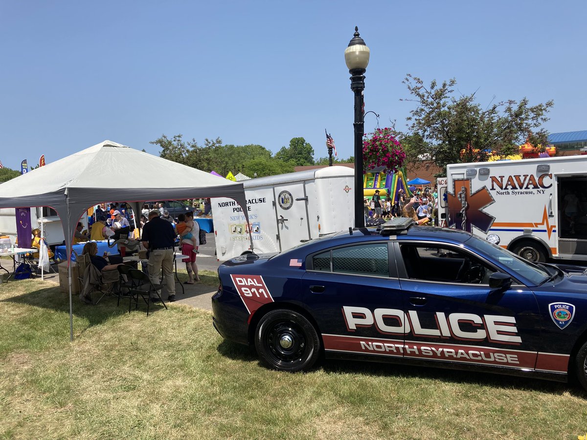 NSyracusePD's tweet photo. Your NSPD would like to thank everyone who stopped out to see us at the Village of North Syracuse Family Festival. We were happy to do child IDs, car seat checks, bicycle helmet and stuffed animal give-aways for and to the children and families of our community.!!

#nspdny https://t.co/V3rRNN8l4a