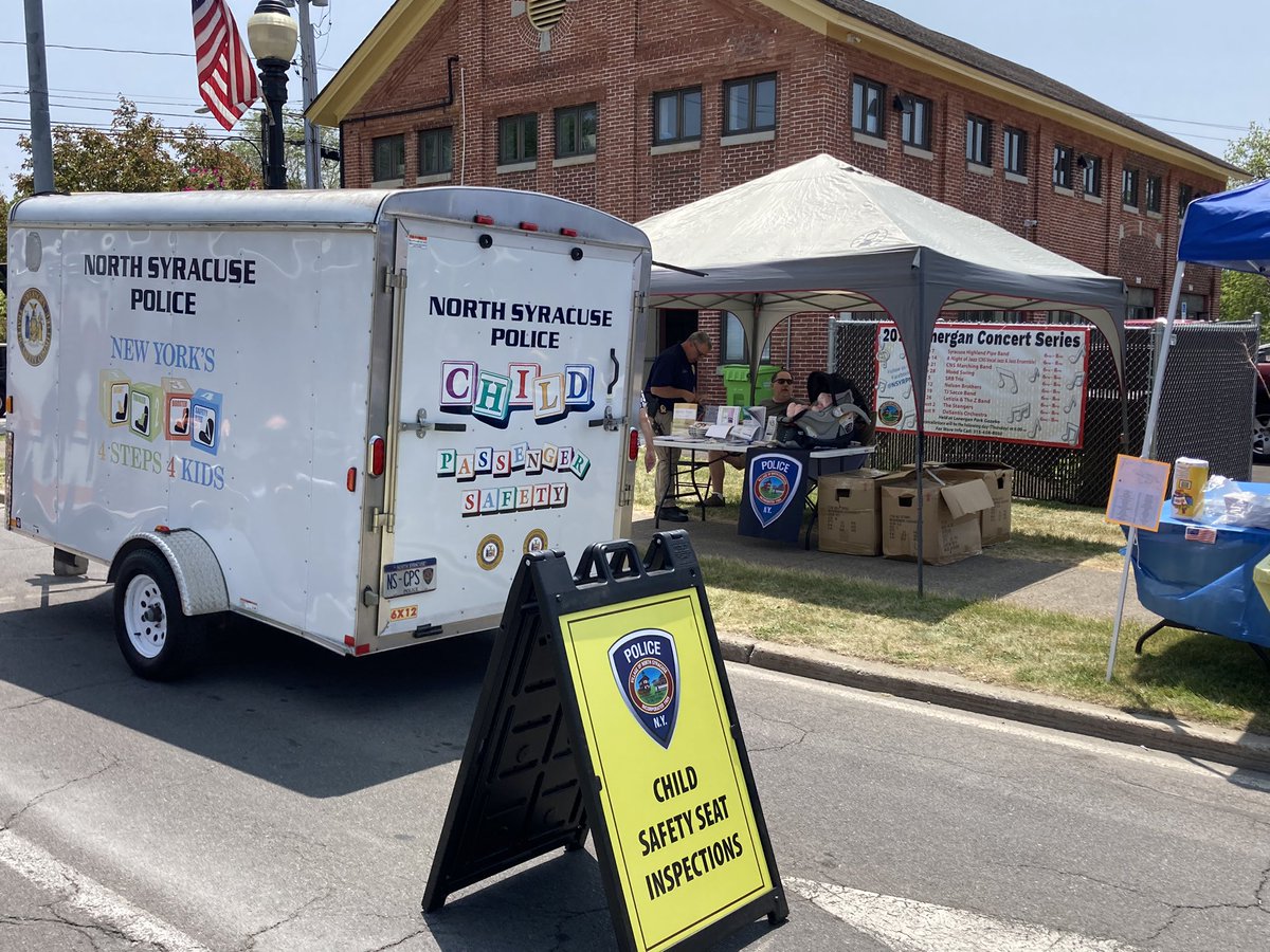 NSyracusePD's tweet photo. Your NSPD would like to thank everyone who stopped out to see us at the Village of North Syracuse Family Festival. We were happy to do child IDs, car seat checks, bicycle helmet and stuffed animal give-aways for and to the children and families of our community.!!

#nspdny https://t.co/V3rRNN8l4a