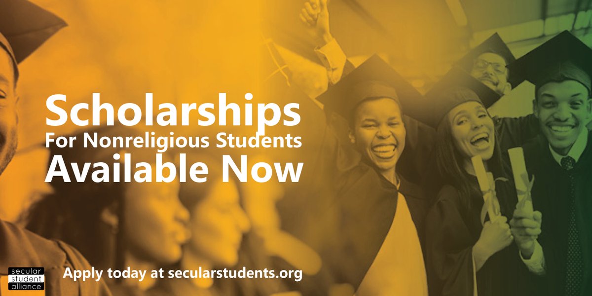 Scholarship for Black students.

Are you passionate about state/church separation and intersectional activism?  Applications are now available for full-time high school and college students. Apply today at secularstudents.org/scholarships

@BNonbelievers @HBCUBuzz @HBCUPrideNation