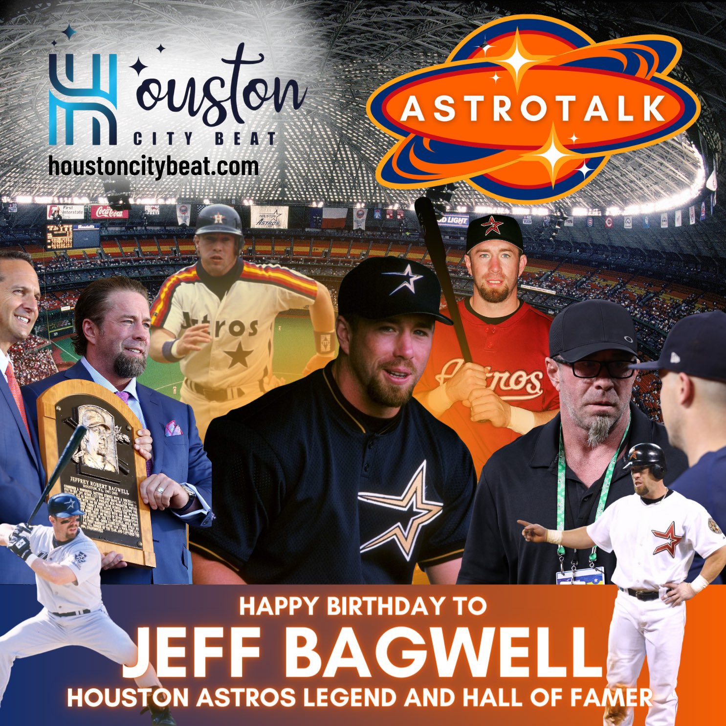 Happy Birthday to Houston Astros legend and Hall of Famer, Jeff Bagwell!!! 