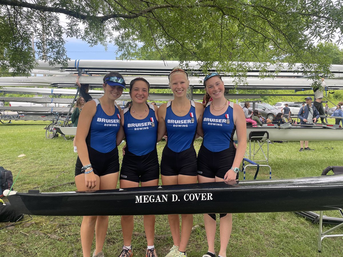 McCallieCrew's tweet photo. Shout out to @GPSBruisers for claiming the silver medal in the women’s junior quad!  @GPS_Rowing @McCallieSports https://t.co/xTh0fWfrI2