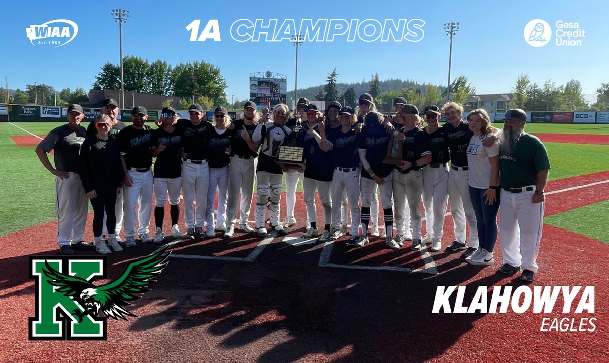 Congratulations to the 1A Baseball State Champions, the Klahowya Eagles

#wastatebaseball