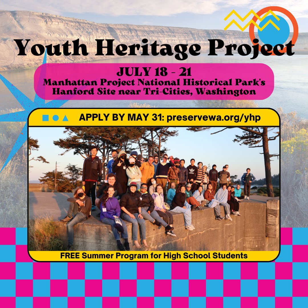 4Culture's tweet photo. Deadline extended! Applications for @PreserveWA's Youth Heritage Project are now due May 31. Every year we're jealous of the teens who get to participate in this program—apply! https://t.co/gIfJqV8eGq https://t.co/ey6fanRf7M