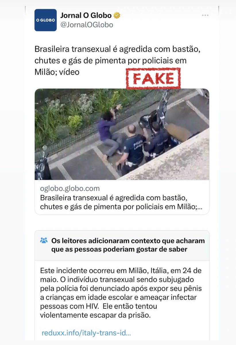 Ora,ora,ora…

Então quer dizer que a Globo está espalhando desinformação??

x.com/jornaloglobo/s…