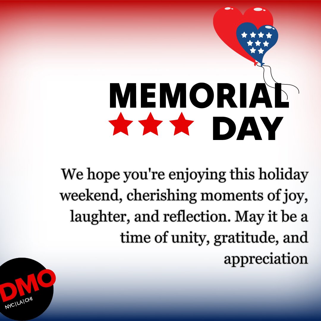 May you all enjoy your long weekend with your families, and may we also make time to honor those who made the ultimate sacrifice. Their bravery lives on in our hearts.

#MemorialDay