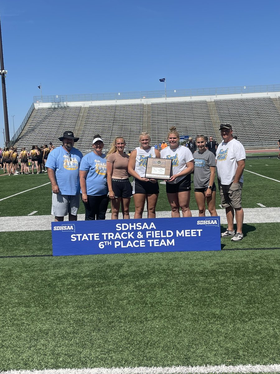 Congrats to the Hamlin girls track team on their 6th place finish at State Track this weekend!! Team members include Gracelyn Leiseth, Kami Wassworth, Marissa Bawdon and Shayne Fritz