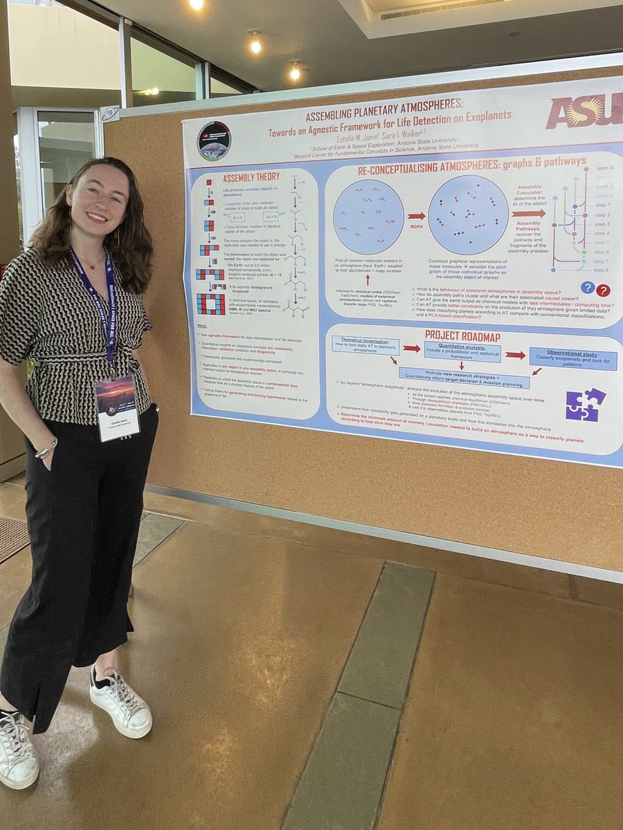 Estelle_inspace's tweet photo. So happy to share my work on exoplanets and complexity science at @abgradcon in California!! It was amazing meeting so many other people passionate about astrobiology and doing their best to understand the origins of life and how to detect it elsewhere 🤩 https://t.co/wzy6X5w7Jq