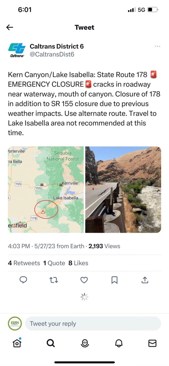 HWY 178 FULL CLOSURE!!!!