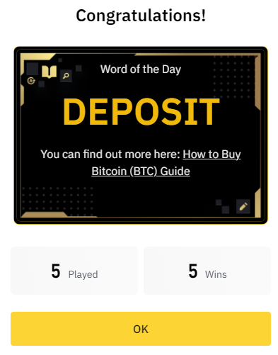 Así vamos, ya pasamos el Quinto desafío!  
🔴 QUINTO día ✅Palabra: DEPOSIT 
s.binance.com/f1om7qMS 

#Actualidad #PizzaDay #Bitcoin  #BitcoinPizzaDay2023 #Blockchain