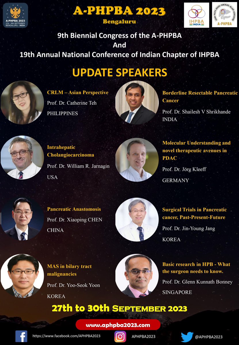 🎉 Discover the extraordinary at #APHPBA2023

🌍 Join renowned HPB Surgeons as they unveil invaluable tips &amp; tricks, sharing their wisdom with passion.

🤘🏻Don't miss this chance to gain insights, inspiration &amp; elevate your skills.

Register now &amp; unlock ur potential! #HPBSurgery