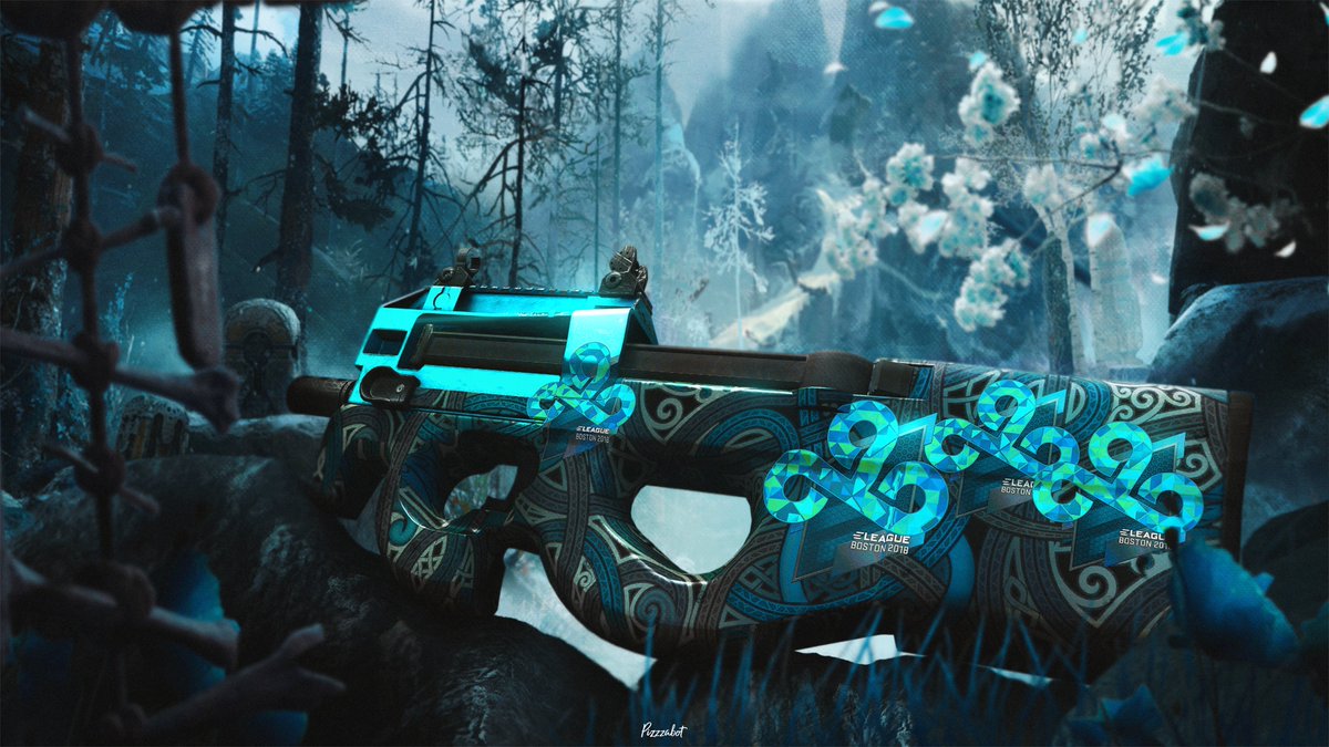 Got this sick artwork done of my new P90 in Valhalla by the one and only @PizzzaBot! A fitting location for a legendary team on a Norse weapon.

'Yggdrasil #2'
.00420 P90 Astral Jormungandr
4x Cloud 9 Boston Holos