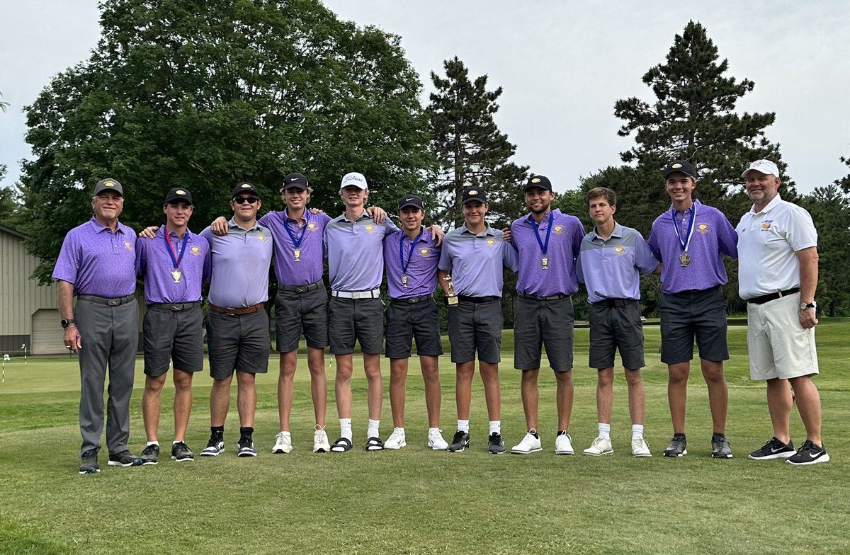 GuerinBoysGolf's tweet photo. @GCHS_Athletics WINS the Lafayette Jeff Invite by 1 stroke on 5th man score over @CarmelBoysGolf today. Congratulations Golden Eagles! https://t.co/NZoZMPid7f