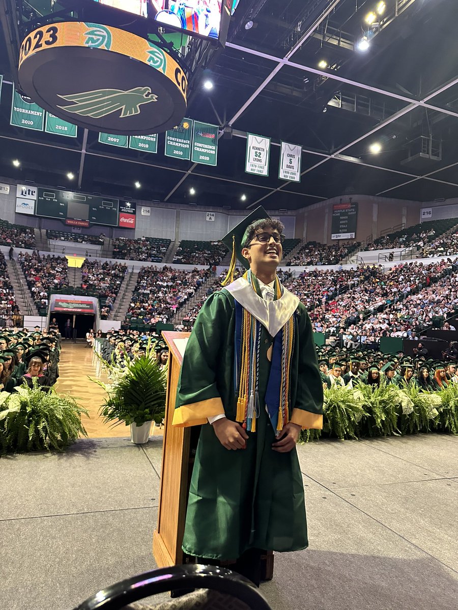 DlrMaggie's tweet photo. @CFBISD #SeniorClass2023 “We stand on the shoulders of giants… #parents #guardians #family #teachers #friends the road to success is always under construction” @NewmanSmithHS https://t.co/OFGT13QWEy