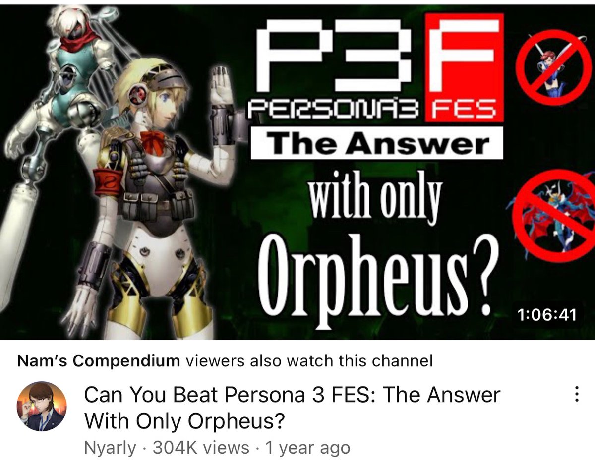 Misread the thumbnail as “P3F The Answer with only Orphans?” at first