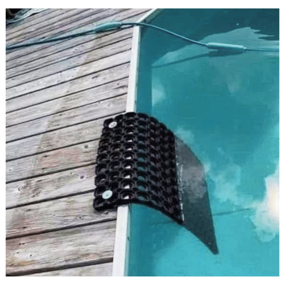 A simple doormat could save the life of a beloved pet or wild animal who has fallen into the pool. 🌊🐕🐈
#pool #backyardpool #poolsafety #metalart #metalwork #metalcreations #steelcreations #welder #keepcraftalive  #MyMetalMadness #Kinkedsword #theDSGal #RHEC #creeksquad