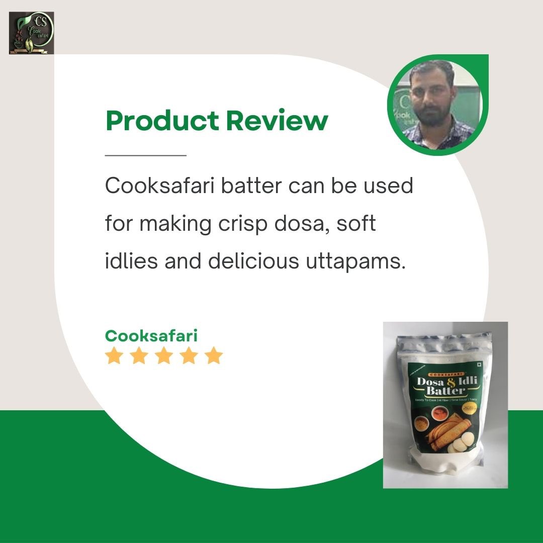 #customerexperience 

Commitment to freshness 

Cooksafari batter used for making crisp Dosa , soft Idli and delicious Uttapam

Cook fresh with Cooksafari

#cooksafari #readytocook #readytoeat #weservefresh #cookfresh #idli #batter #breakfast #uttapam #hasslefree #cookingpartner