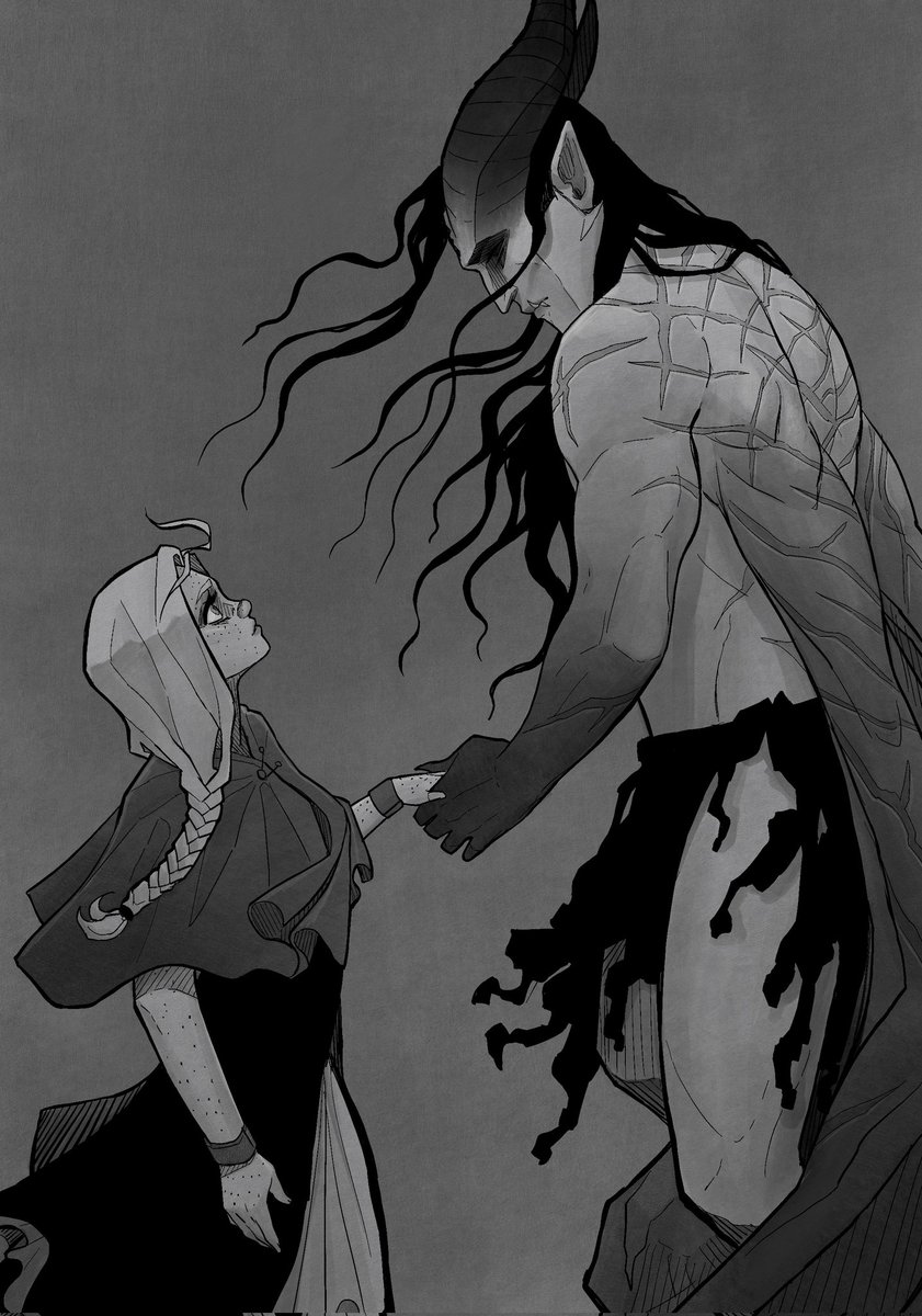 @kelina1080 Do you by any chance read Atnomen by @/CoinToMonster?
It's webcomic about a girl and a gargoyle, and the art style is just freaking gorgeous