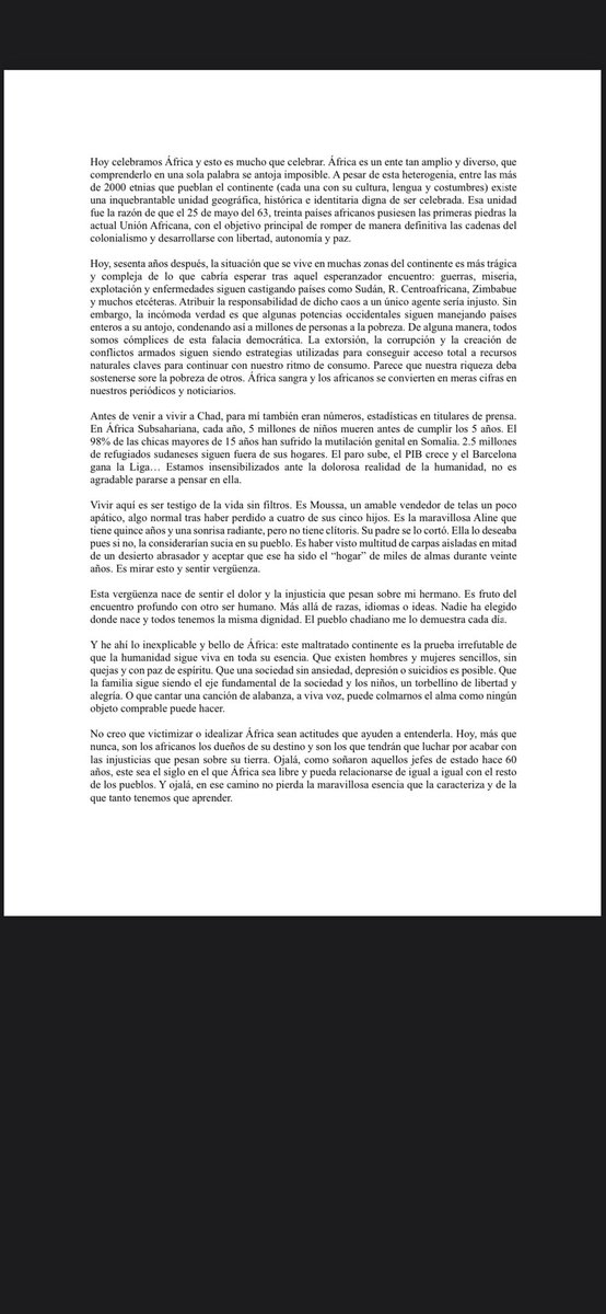 Carlos Ruiz Diez en el boletín de Entreculturas. Lo tengo que compartir