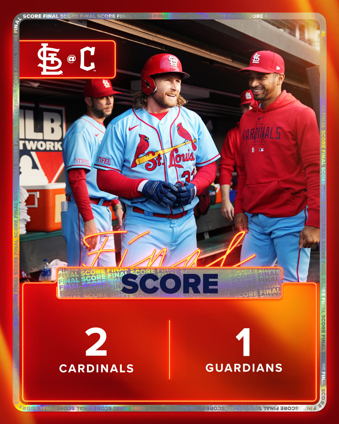 Cardinals at Guardians / Twitter