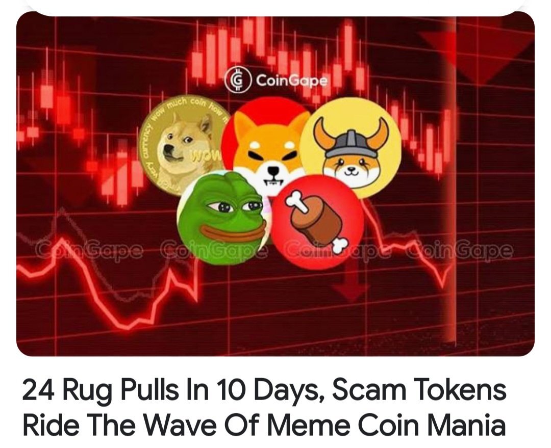 Again 👀 🤣🙄
Peckshield warned against these #fakememe coins in circulation: SHITMEME, BENS, WorldCoin, MONKEYS, ERDR, Magneto, STARK, ZAT, LADYBOY, USACOIN, WLD, POGO, Miniclip, PORN, FROGS, RNDT, PSYOP, POPCAP, FOG, TEMU, TINDER, TAGGED, SEI, and BEREAL
coinpaper.com/1529/memecoin-…