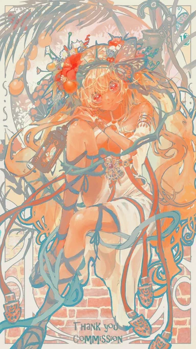 淡いのもいいよね...と一人でニヤついてる... 完成した絵を弄るの楽しい..