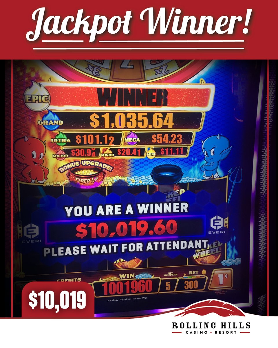 ✨ #HUGEJACKPOT ALERT ✨

#Congrats to our $10,019 #Jackpot #Winner on #SmokinHotStuff #WickedWheel! 🔥💰

Come out & #winbig this #holiday wknd!

#rhcasino #rollinghills #casino #resort #hot #jackpots #nobodydoesitbetter #norcal #playslots #slots #slotwin #winbig #winbiginnorcal