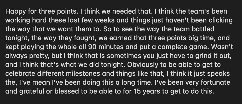 #CHIvORL #ChiStars Alyssa Naeher on her 150 regular season appearances recognition tonight