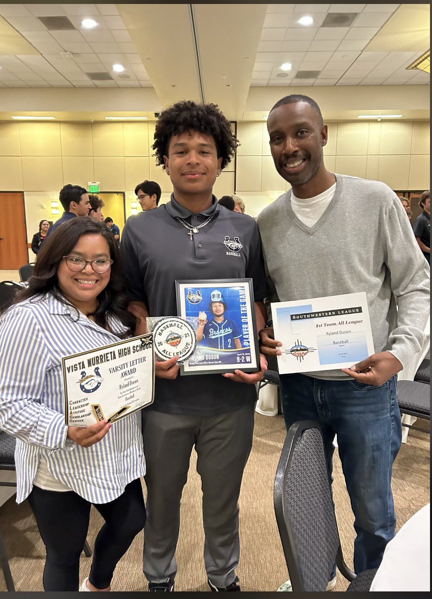 markduson's tweet photo. Congrats Ryland on a great sophomore varsity season. Your hard work paid off as you were named a first team all-league conference player. We can't wait to see what the future holds!
 #ProudParents #Dboys #VarsityBaseball #FirstTeamAllLeague #VistaMurrietaHighSchool https://t.co/hmbieVjfiG