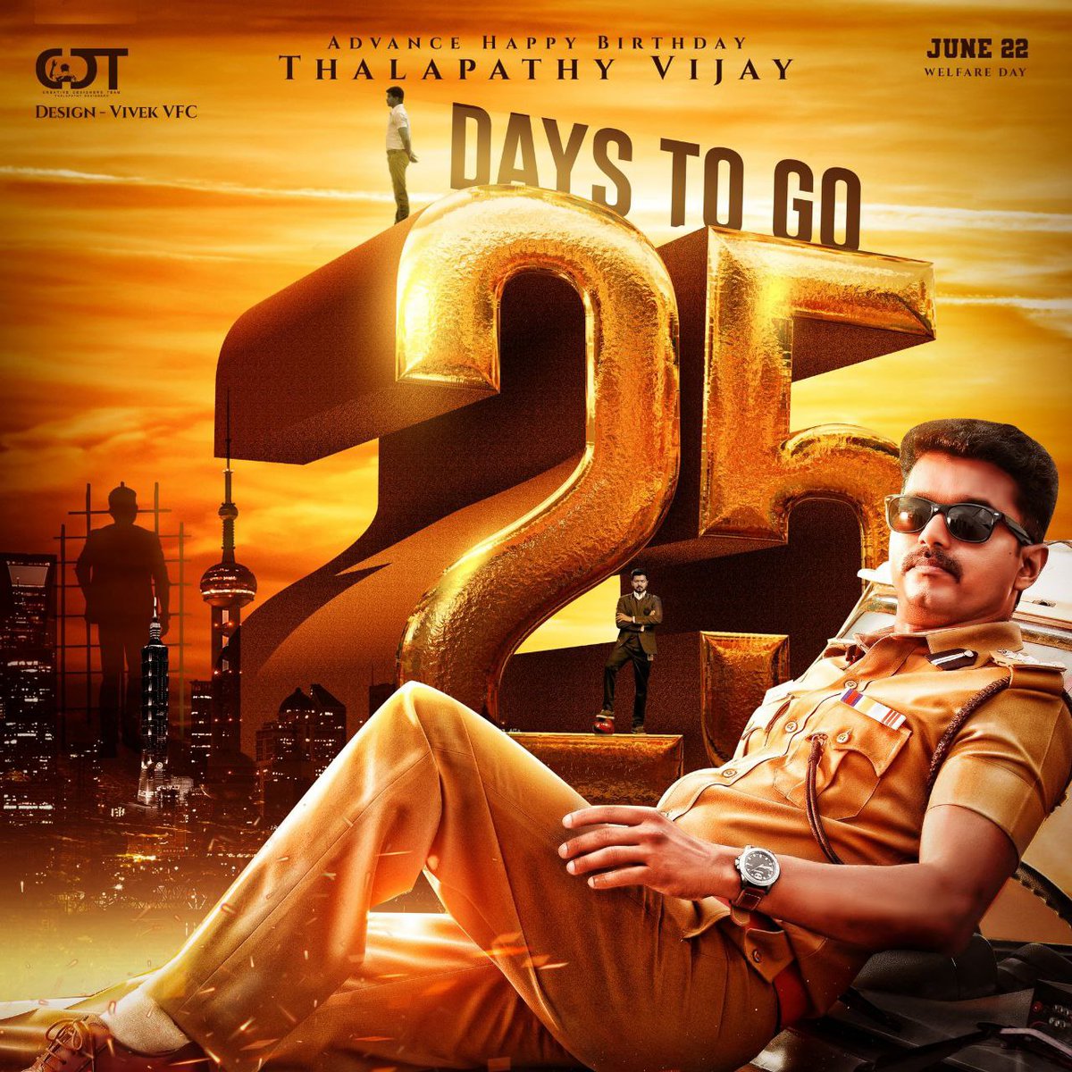 Only 25 days left for the #WelfareDay 😍❤️

#June22 #ThalapathyBirthday
#Leo @actorvijay