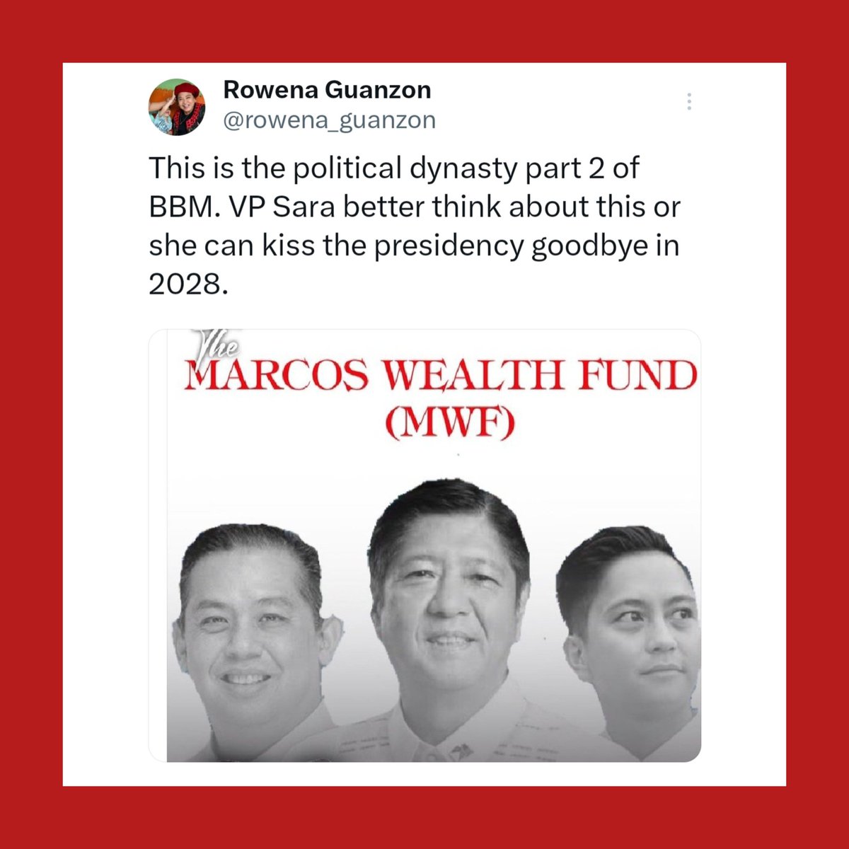 ■ OPINION: Is there a covert movement that aims to divide the UniTeam?

Is Guanzon part of this classic 'divide and conquer' strategy?

Also, to my fellow political commentators on twitter, let's check din our immediate circle if there are people who try to instigate…