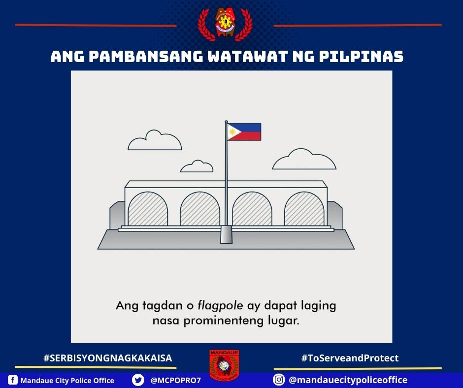 MCPOPRO7's tweet photo. Pagpugay sa ating Pambansang Watawat

#SerbisyongNagkakaisa
#ToServeandProtect
#TeamMCPO https://t.co/68u2DWSQ0F