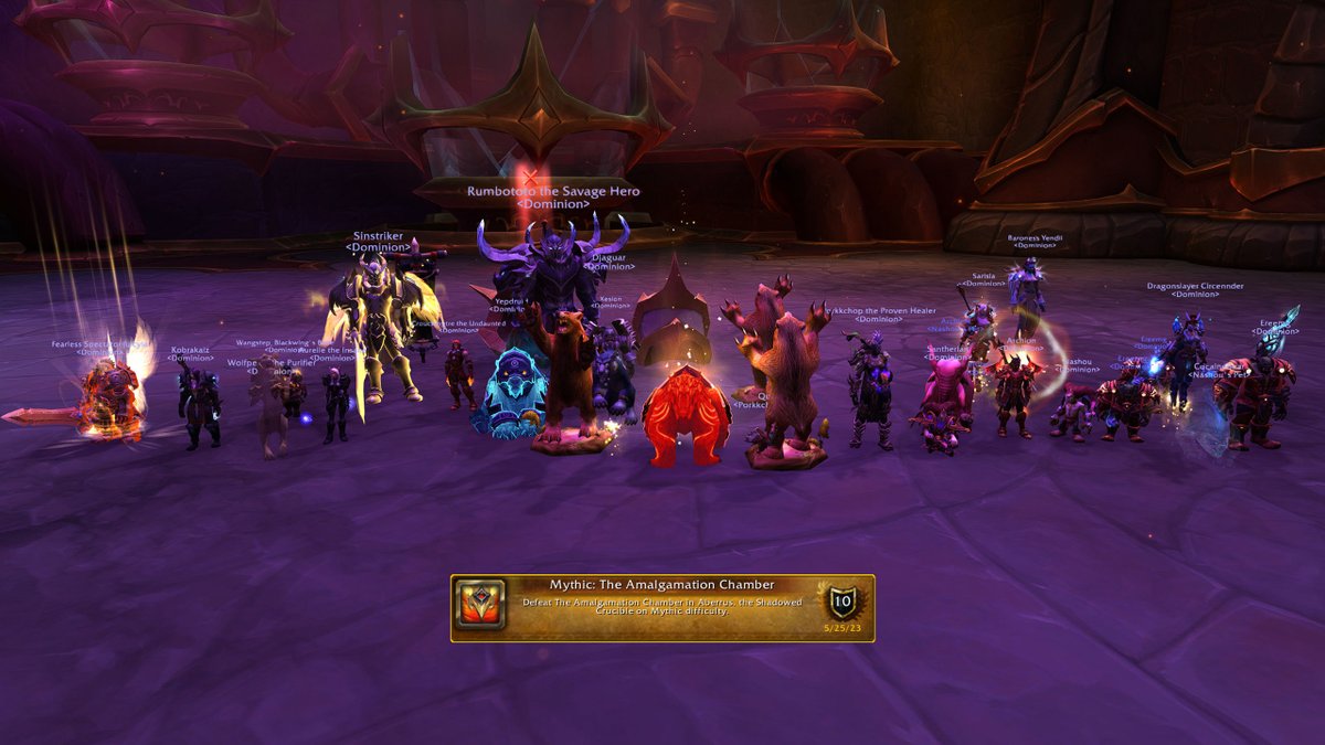 DominionWoW's tweet photo. 3/10 this week, Mythic The Amalgamation Chamber Dead! https://t.co/wPbseZwnn4