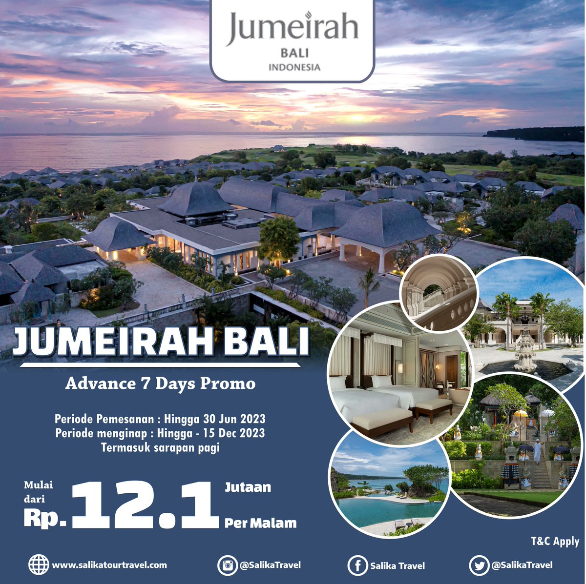 Jumeirah Bali menampilkan desain arsitektur yang mencerminkan warisan budaya Bali yang terinspirasi dari Istana Air Jawa-Hindu kuno

Info selengkapnya klik
bit.ly/JumeirahBaliAD…

atau bisa menghubungi buff.ly/3DysXud

#SalikaTravel
#HotelOffer
#HotelPromo
#HotelBali