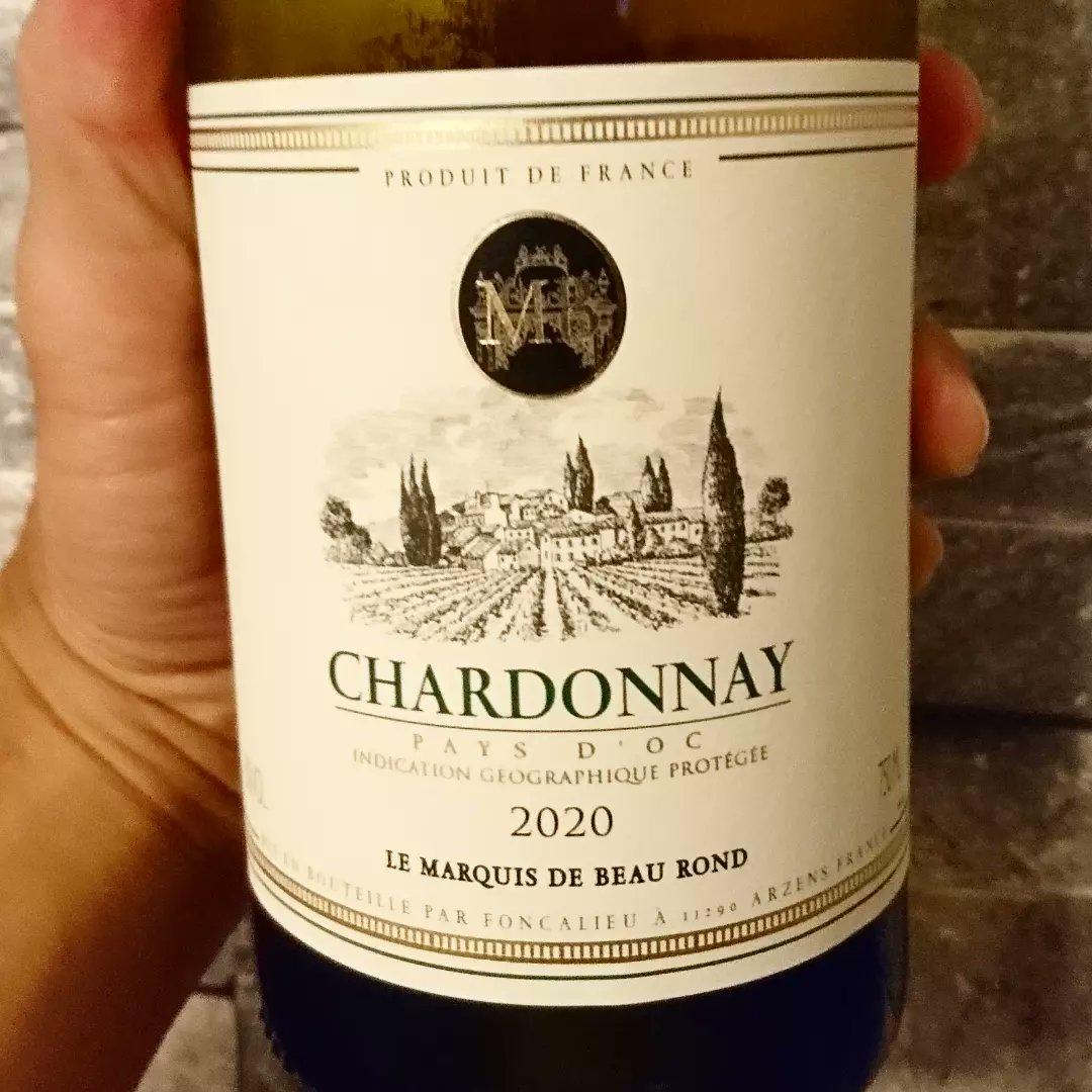Chardonnay Pays D'OC 2020
Le Marquis De Beau Rond
白ワイン🍷✨美味しかった👍

#chardonnay #lemarquisdebeaurond #chardonnaywine  #フランス #french #frenchwine #frenchwines #redwine #redwines #wine #winelover #winelovers #french #frenchwine #ワイン #ソムリエ #美味しいワイン