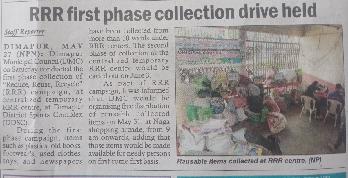 Free distribution of reusable items on 31st may 2023 at Naga shopping arcade, supermarket from 9 am onwards, items include clothes, shoes, books...Dimapur..#RRR4LiFE #ChooseLiFE #IndiaVsGarbage #sbmnagaland