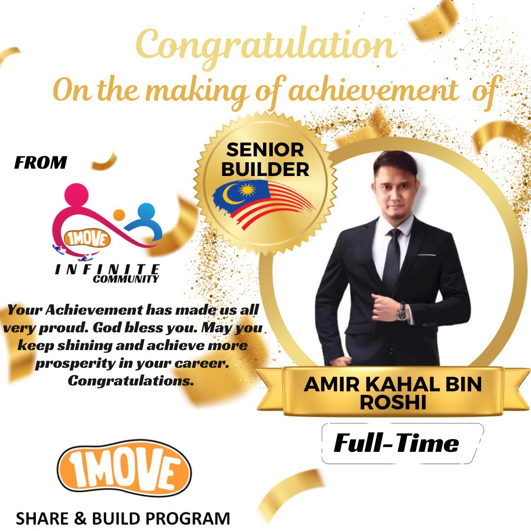 1MoveAcademy's tweet photo. Tahniah pada team leader malaysia atas pencapaian share n build.dari partime boleh buat fulltime.👏👏
Tekan link for info
https://t.co/0Ubw4M7ePu
https://t.co/6TxwioNfrX
Register for free
https://t.co/ZDvS8G1OHZ https://t.co/ozZIuZoEhw